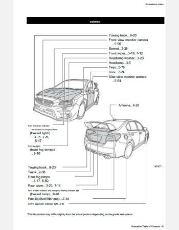 subaru wrx sti& s4 2019- 2020 owners manual in english (jdm)